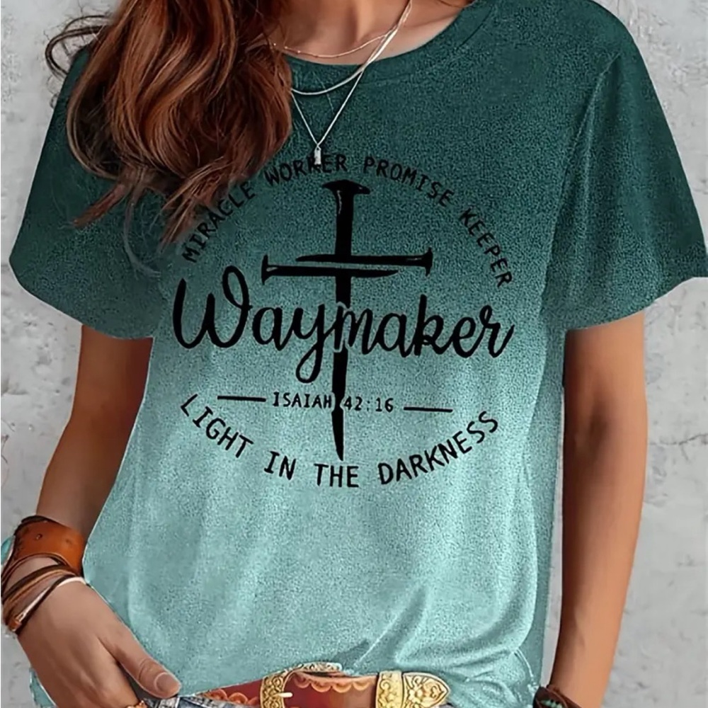 Waymaker Cross short sleeve T-Shirt , for Summer and Spring